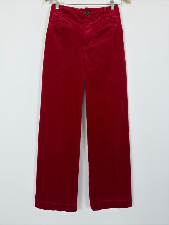 Maeve Anthropologie Pants - Maeve Anthropologie Red Corduroy Pants The Colette High Rise Wide Leg